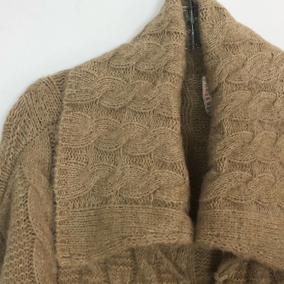 NEW RAGA Timber Trail Toggle Tan Cable Knit Cardigan - Picture 5 of 15